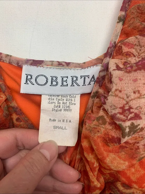 Roberta small 90s y2k Orange Ruffle ruched V-Neck Slip Dress brat party mini - Image 2