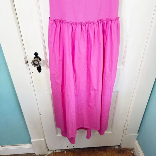 A New Day Midi Sleeveless Ballet Dress NEW Ribbed Top Ruffle Waistline Size L - Image 4