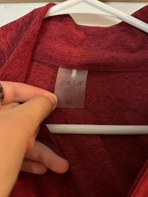 Calia by Carrie Red Fitted Fitness Jacket Burgundy Women’s M - Image 3