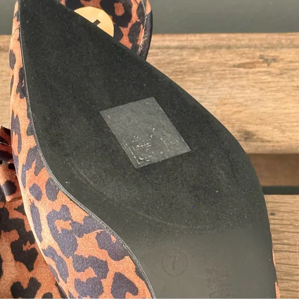 Jason Wu Leopard Print Pointed Toe Slingback Bow‎ Kitten Heels Sz 7 A39 - Image 10