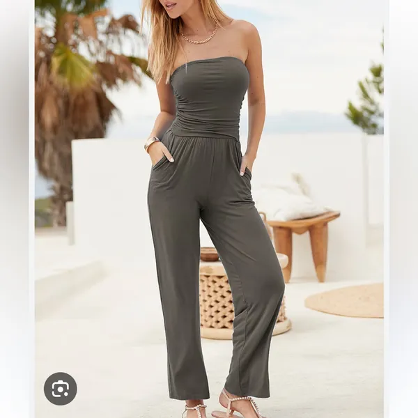 5/$25 lascana army green jumpsuit - Image 4
