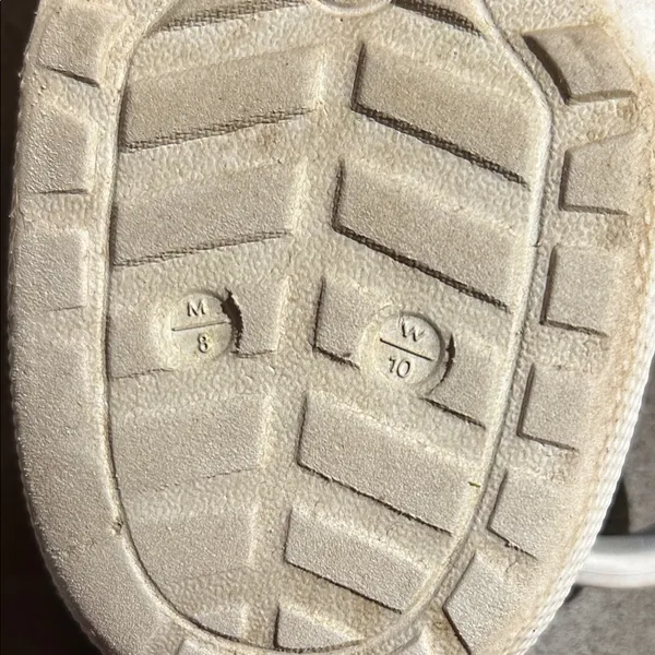 Crocs White Clogs with Strap - Image 3