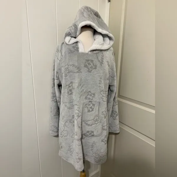 Harry Potter Hogwarts Hoody Gray Fleece‎ Mini Sweater Dress Size XL - Image 2