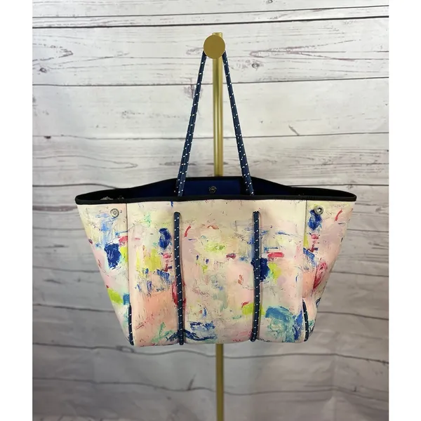 Parker & Hyde Jenn Watercolor Thatcher Tote Bag with Matching Pouch Neoprene - Image 3