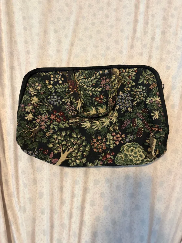 vintage floral bag Black - Image 6