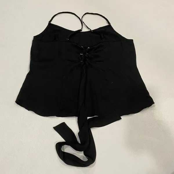 Free People Intimately Black Cami Tank Top Adjustable Straps Size S Small - Image 2