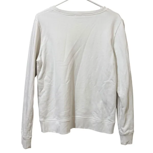 J Crew Women Size Medium Bonjour Sweatshirt Long Sleeve Rainbow Colorful‎ Preppy - Image 2