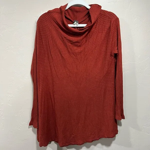 Free People Lover Ribbed Split Back Pullover Tunic Size Large - Image 5