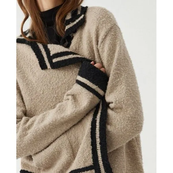 Commense NWT Women Small Tan Knit Open Front Cardigan Quiet Luxury Old Money - Image 4