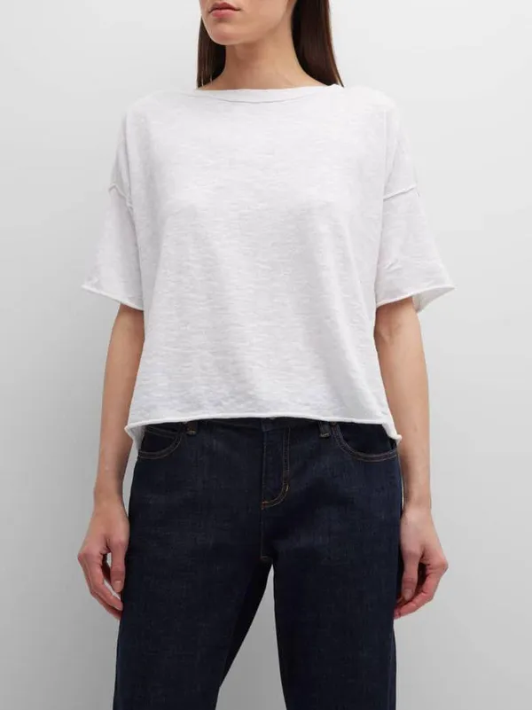 Boutique NWT Charlotte Avery White Short Sleeve Oversized Tshirt - Image 4