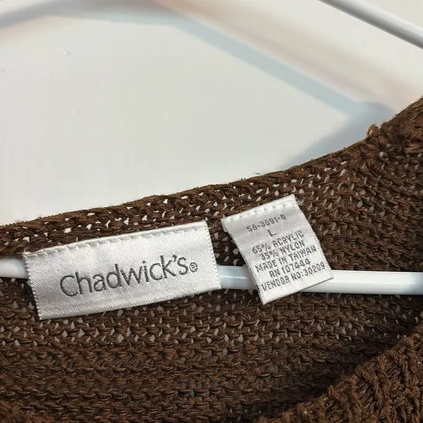 Vintage Chadwick’s Chocolate Brown Sweater Tank - Image 2