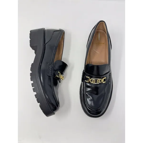 Sam Edelman Womens Shoes Black Leather Christy Loafer Buckle Slip On US 11 M - Image 4