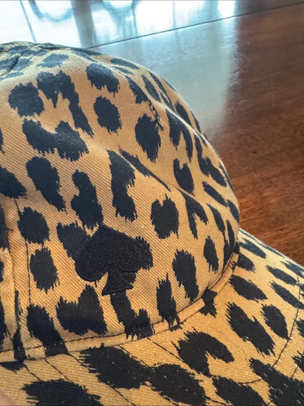Kate Spade NY Leopard Print Baseball Cap - Tan & Black - Image 4