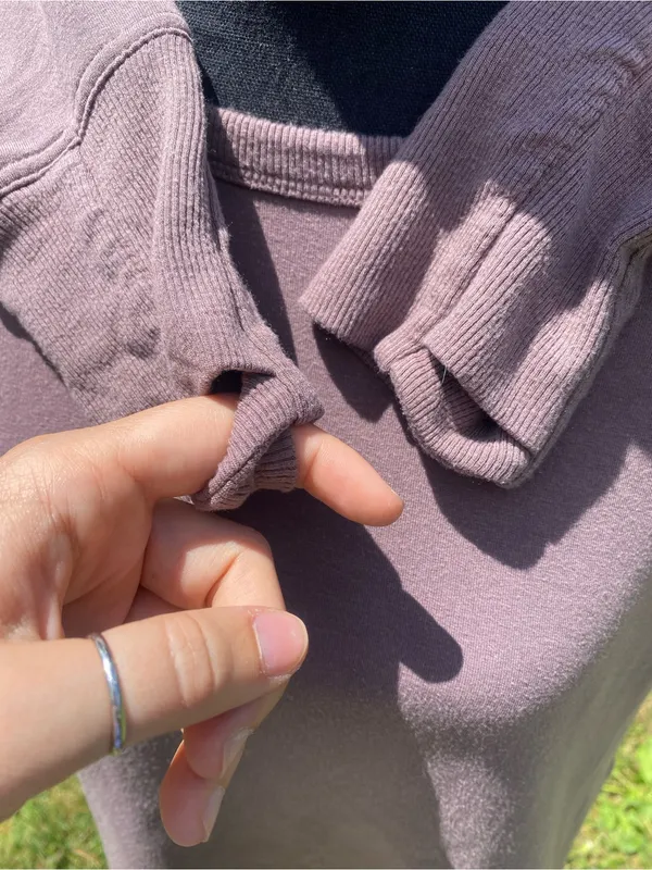 Athleta Dusty Mauve Pullover Sweatshirt Relaxed fit Thumb Holes Relaxed Fit - Image 5