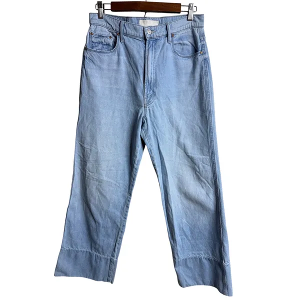 MOTHER The Maven Wide Hem Ankle Jeans in Unripped Wash size 30 - Image 2