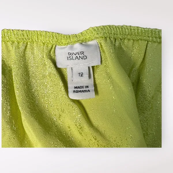 River‎ Island citrus satin tube top Keyhole neck Size US 8 - Image 2