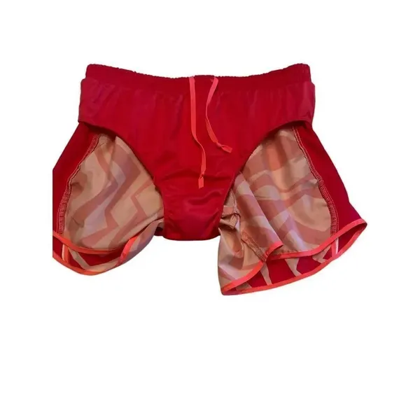 Nike Dri Fit Women’s Athletic Shorts orange/ white/zebra print size M - Image 2