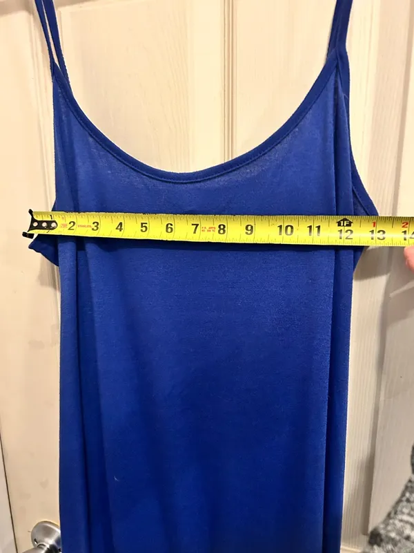 Chic Me Blue Slip maxi Dress with Spaghetti Straps - XL - Image 5