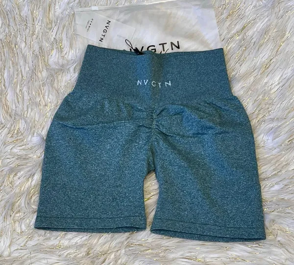 Nvgtn Nwt Xs Teal Scrunch Shorts - Image 3