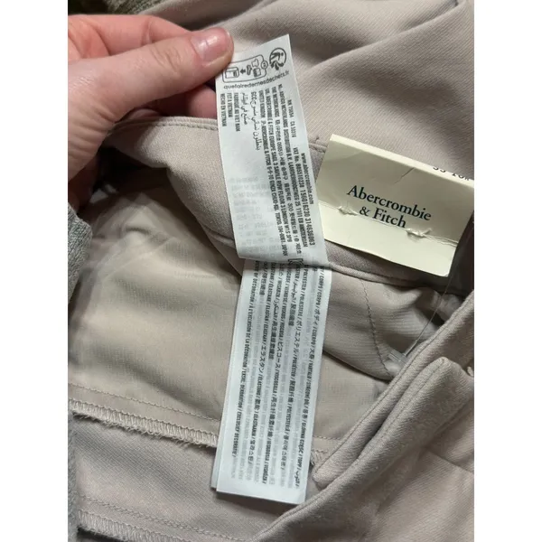Abercrombie & Fitch Women's Sloane Ultra High Wide Pants Trousers Beige 33 X 16R - Image 9