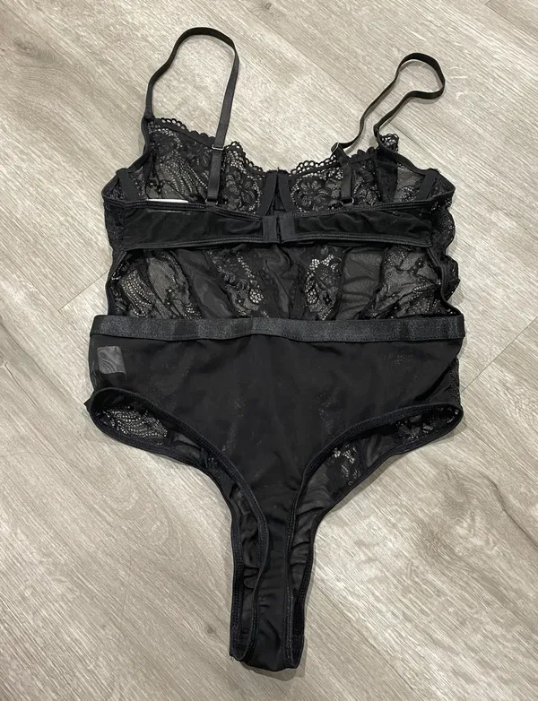 Black Sexy See Though Bodysuit Lingerie - Image 3
