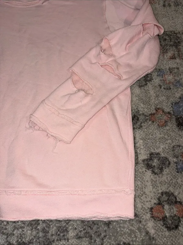 Alala Light Pink Distressed Sweatshirt - Image 5