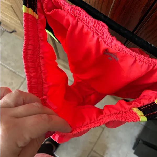 NIKE Dri-Fit Tempo 3” running race Shorts hot pink yellow black‎ women’s medium - Image 5