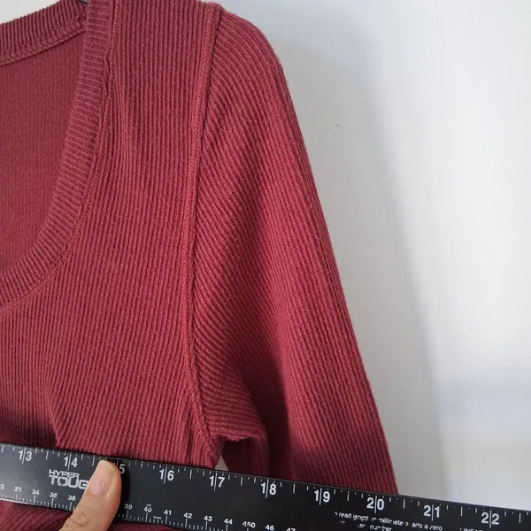 Free People Intimately Ribbed Long Sleeve Fitted Bodysuit Women's Size M/L - Image 5