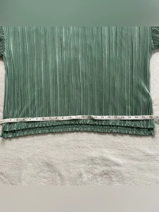Marc New York Mint Green Textured Blouse size M - Image 7