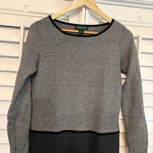 Lauren Ralph‎ Lauren Gray Dress Size Medium - Image 3