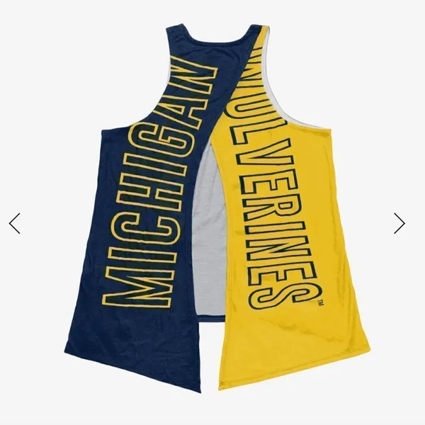 FOCO USA Michigan Wolverines Womens Tie-Breaker Sleeveless Top NWT Size Medium - Image 3