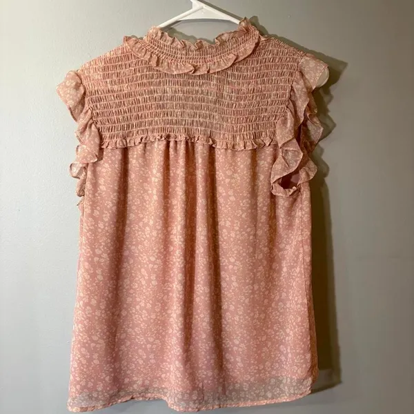 pleione pink‎ blouse with tie front - Image 3