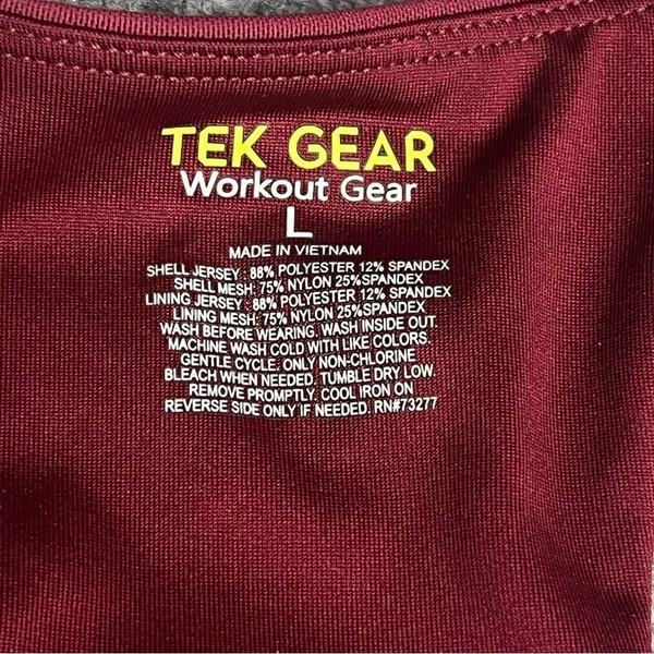 Tek Gear Women's Workout Athletic Sporty Zip Front Racerback Sports Bra Sz L - Image 10