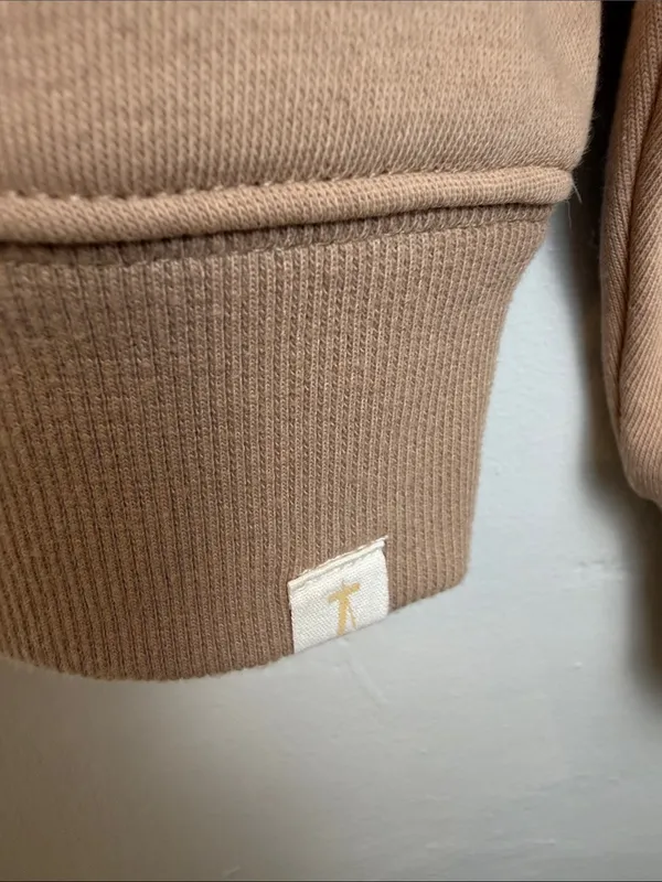Tkees women’s Crewneck Sweatshirt in Taupe xsmall - Image 4