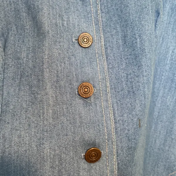 Vintage Sears Denim Button Vest Blue Size 10 - Image 3