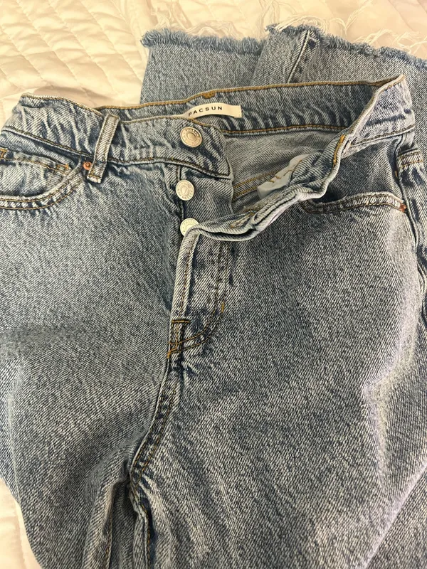 PacSun Washed High-Rise Mom Jeans Denim Classic Fit 25 - Image 2