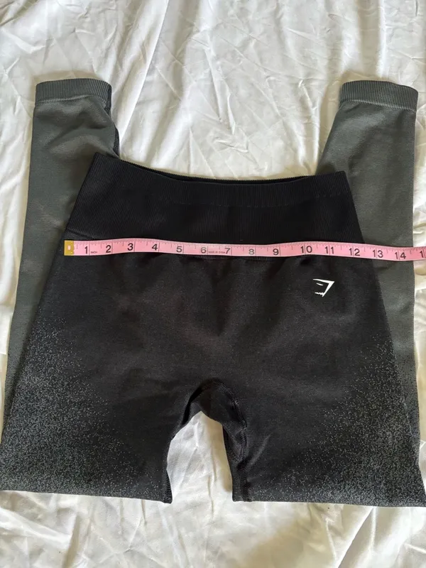 Gymshark Black Gray Ombre Seamless High Waisted Leggings s - Image 2