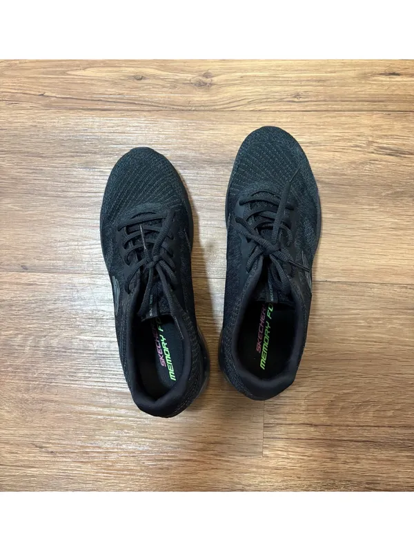 Skechers Women’s Memory Foam Black Athletic Sneakers Shoes Size 9 - Image 5