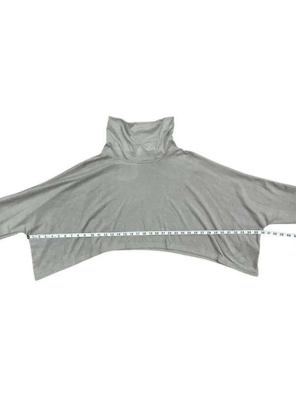 Lime & Vine Faux Suede Cowl Neck Asymmetrical Crop Top Size Small - Image 7