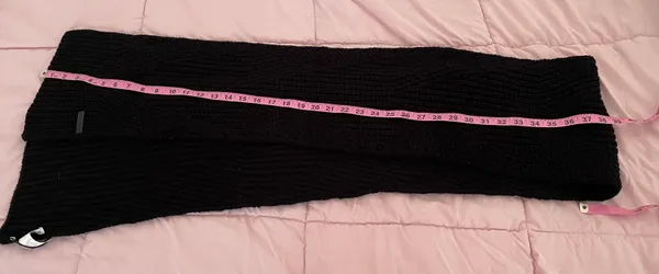 Rebecca Minkoff NWT Traveling Rib Black Knit Scarf, size 76x10” - Image 7