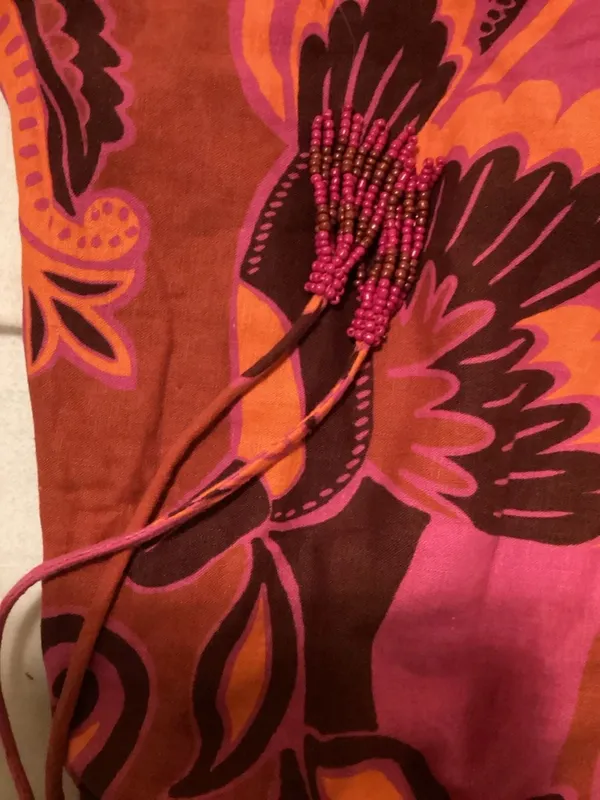FARM Rio Pink Bold Floral Linen Blend Shorts Size L - Image 6