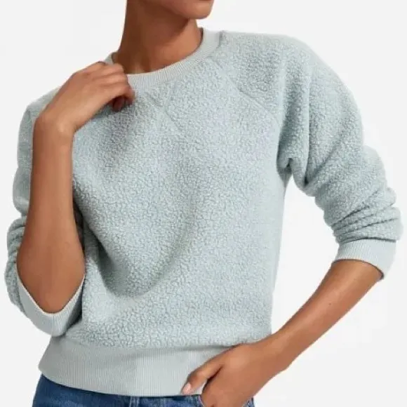 Everlane Renew Fleece Green Sweatshirt - Size Small - Image 6