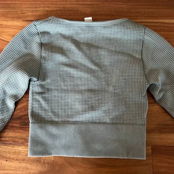 Offline by Aerie Waffle Knit Cropped Long Sleeve - Image 5