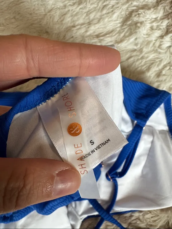 NWOT Royal Blue One-Piece Cutout Swimsuit with Waist Tie - Image 3