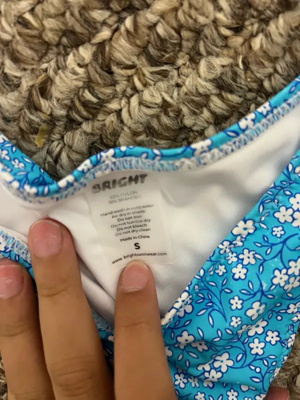 Bright Swimwear Bikini Set Blue Floral - Image 3