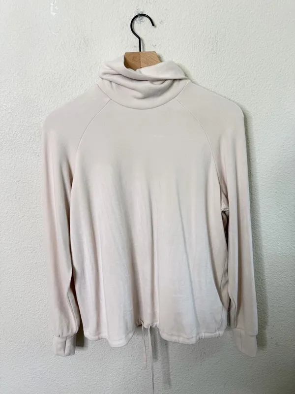 Varley Portland High Neck Midlayer Sweater Top Ivory Cream Womens Size XXS - Image 4