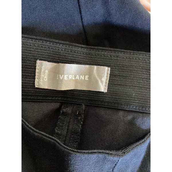 Everlane Pants Womens 4 Black Side Zip Stretch Dress Work Trousers Cotton Modal - Image 4