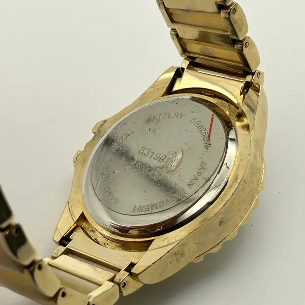 Women’s Gold Tone Chronograph Style Dial Watch Working New Battery - Image 6