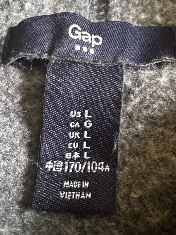 GAP Women’s Dark Blue Hoodie Sweat Shirt with Pink GAP Logo Sz L - Image 6