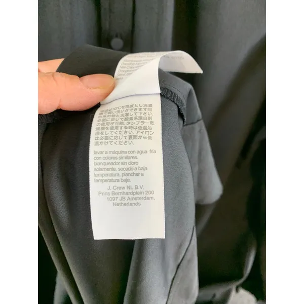 J.Crew Women's Black Dark Academia Schoolhouse Victorian Shirt Dress Tie Waist - Image 11